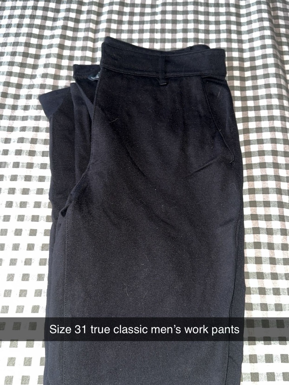 Men's Black Dress Pants - Classic Work Trousers Size 31